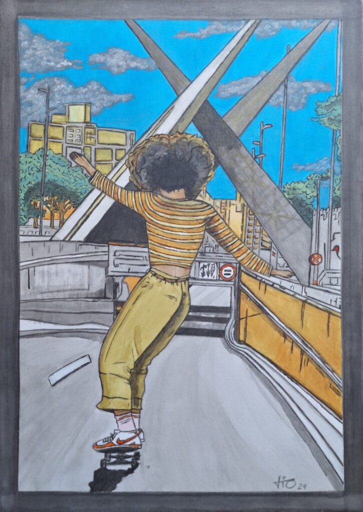 1 -  "Rolê na 85" Acrílica s/ tela 50 x 70cm 2024